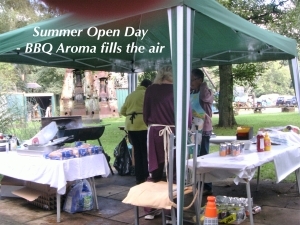 Summer Open day - Barbecue aroma fills the air.